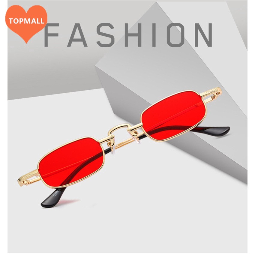 [ready] Unisex Trendy Personality Small Frame Sunglasses Rectangular Punk Street Shot Glasses