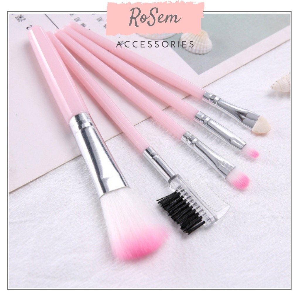 Set 5 món cọ trang điểm mắt, má, môi chuyên dụng cho nữ