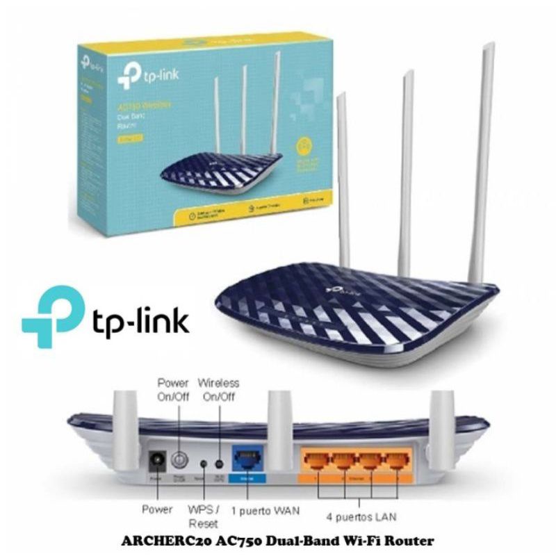 Bộ Phát Wifi TP-Link Archer C20 Chuẩn AC 750Mbps - Hàng Chính Hãng