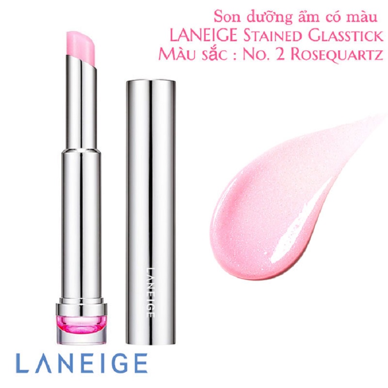 Son Dưỡng Ẩm Laneige Stained Glasstick #2 Rose Quartz Hàn Quốc, Thỏi 2g, Cho Đôi Môi Thêm Quyến Rũ