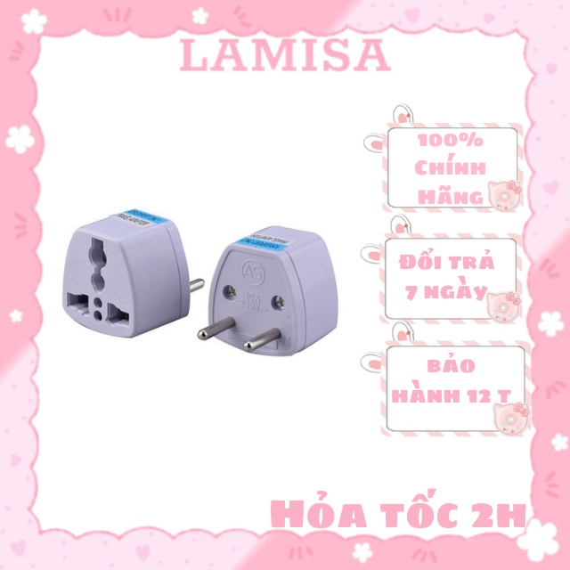 Ổ cắm điện chuyển đổi 3 chấu thành 2 chấu phích cắm chuyển đổi 3 chân sang 2 chân LAMISA