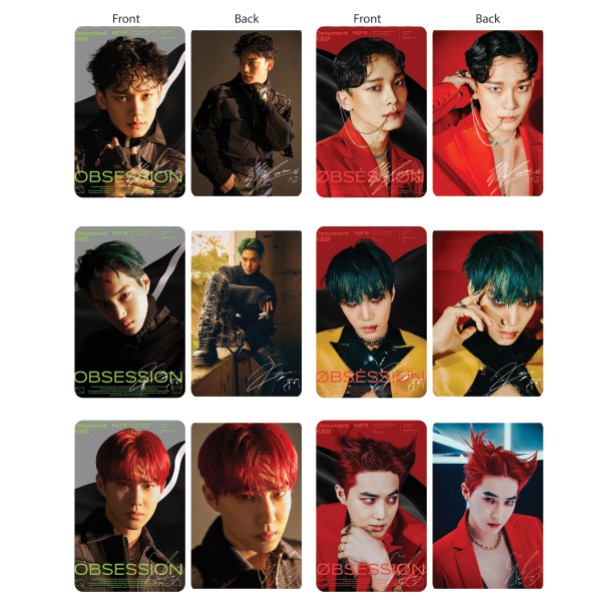 Mua 12 thẻ tặng 1 thẻ card nhựa EXO - OBSESSION có chữ ký, có in theo yêu cầu