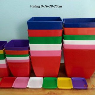 Chậu vuông v25cm
