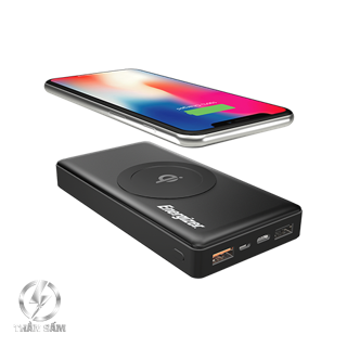 Pin dự phòng Energizer THẦN SẤM 10,000mAh tích hợp sạc không dây 10W - QE10000CQBK