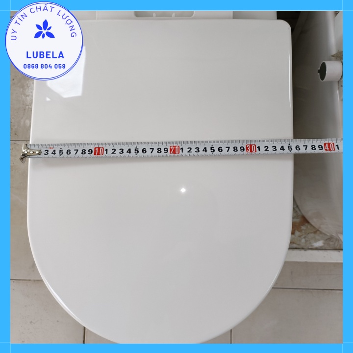 Nắp bồn cầu rơi êm.  nap bon cau chu U. Bảo hành 12 tháng
