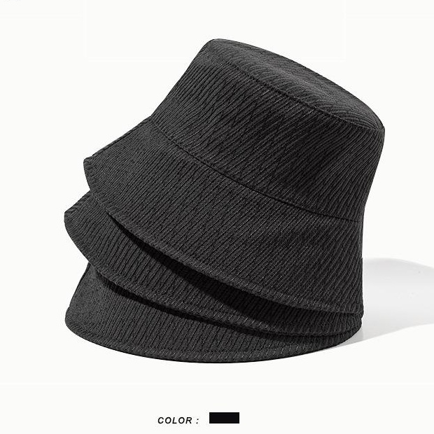 Nón Vành Rộng Màu Đen Chống Nắng Phong Cách Nhật Bản