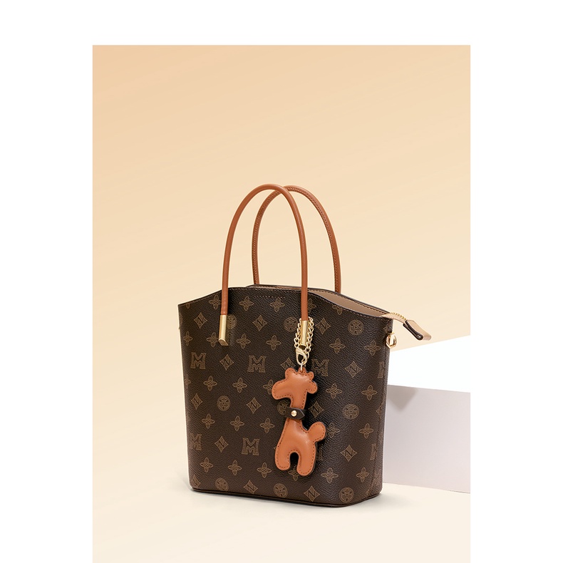 Túi xách nữ da PU cao cấp họa tiết monogram thời trang hàn quốc vintage vừa size A5 Y6918