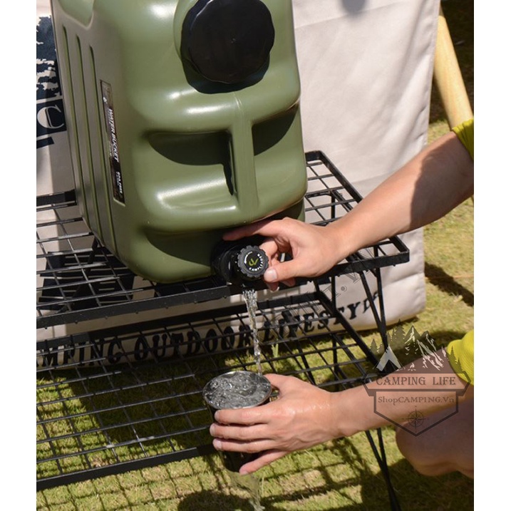 Bình đựng nước CLS 18L xanh rêu, thùng đựng nước dã ngoại cắm trại, du lịch - Camping VietNam