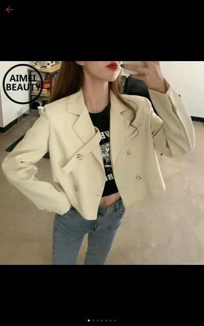 áo khoác blazer dáng ngắn 2 lớp phong cách hàn quốc | BigBuy360 - bigbuy360.vn