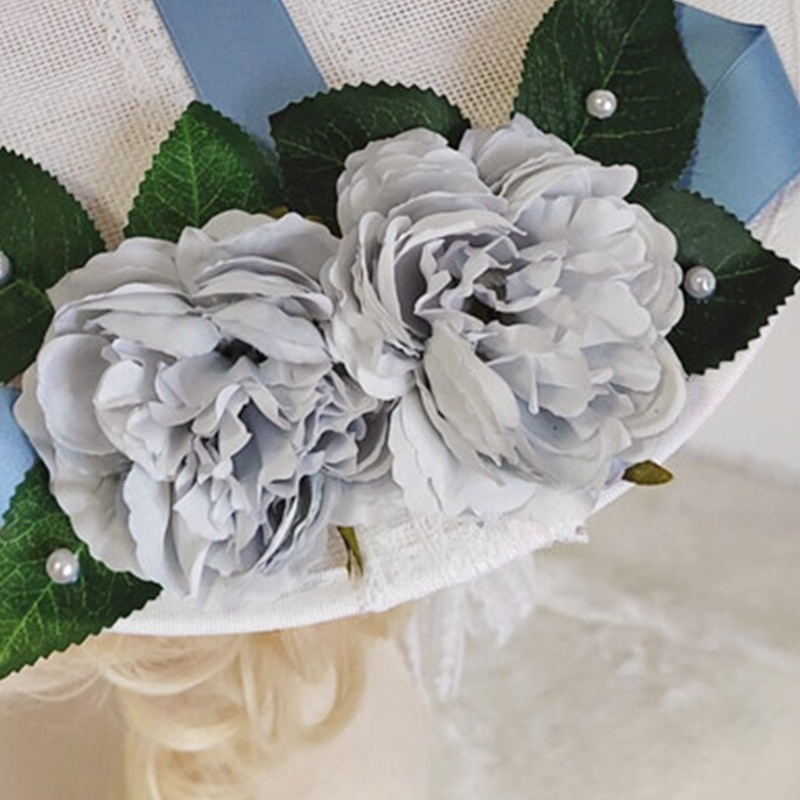 Mũ Rộng Vành Đính Hoa Thời Trang Hè Xinh Xắn Cho Nữ