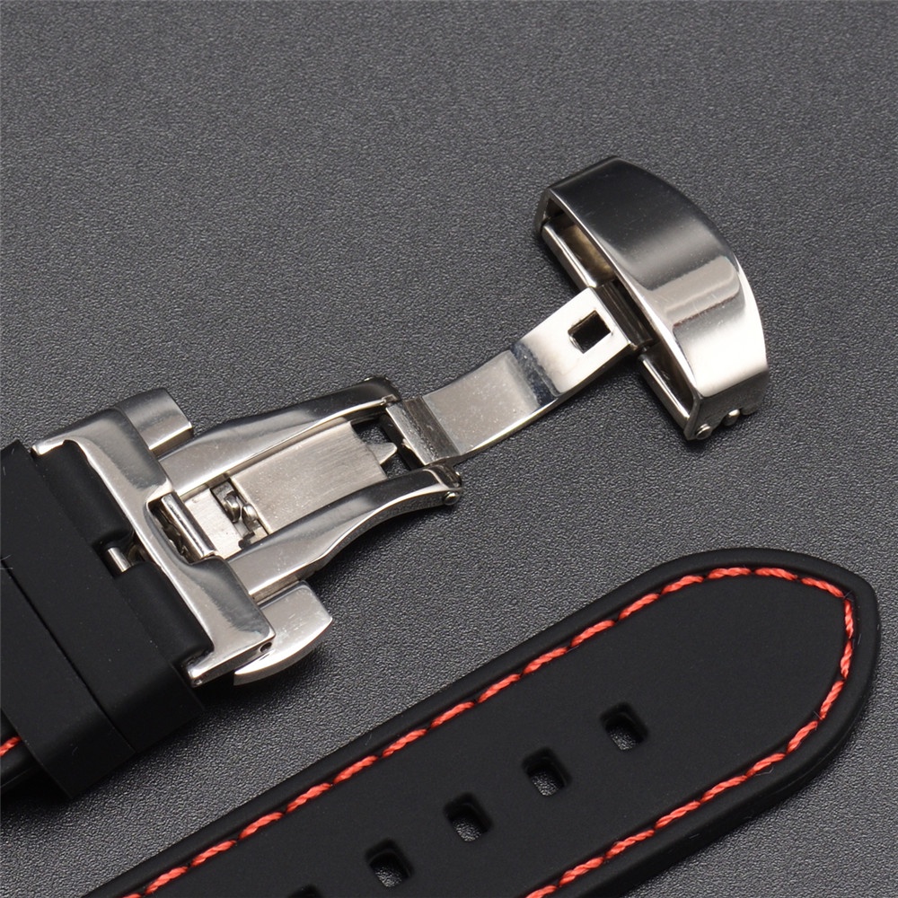 Dây Đeo Đồng Hồ Thể Thao Bằng Silicone Tháo Gỡ Nhanh Kích Thước 16 / 18 / 20 / 22 / 24mm