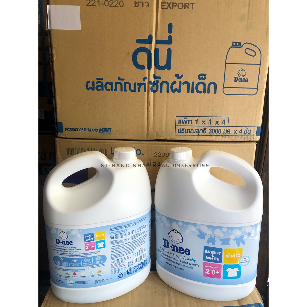 Nước Giặt, xả quần áo em bé người lớn Dnee Thái lan Nhập Khẩu đủ màu 3000ml