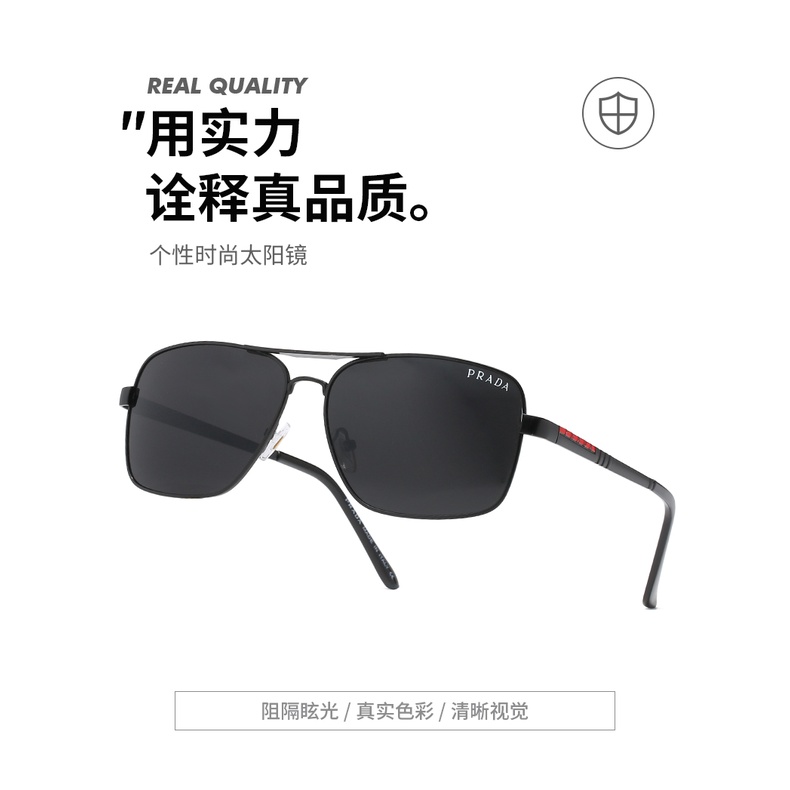 Kính Mát Prada Chống Tia uv400 Phong Cách Cổ Điển Cho Nam