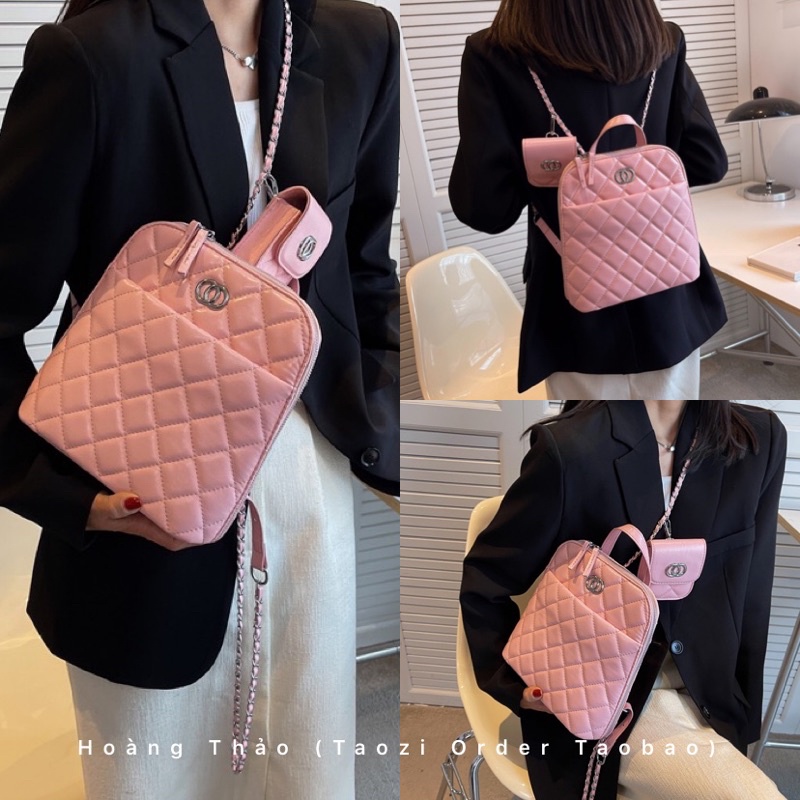 Balo thời trang nữ có lo go kèm vì mini nhỏ dây đeo quai xách ♥️