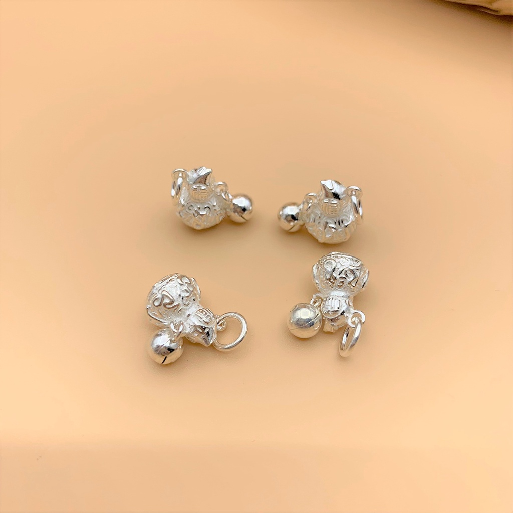 Charm móc treo hồ lô và chuông bạc cực xinh - Charm Bạc 925 - Mã CB197