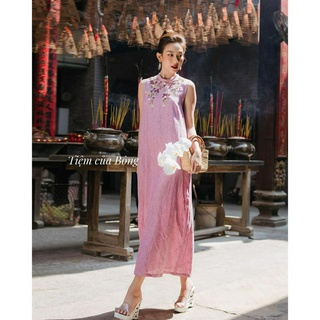 Đầm hoa cổ nổi Tiệm của Bông