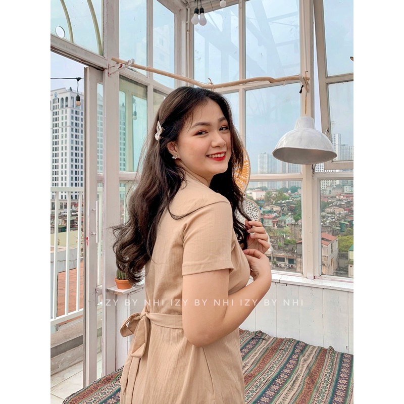 VÁY ĐẦM BIGSIZE CÓ CỔ DÁNG SUÔNG DÂY ĐAI BUỘC 2 KIỂU - DAILY DRESS - IZYBYNHI | BigBuy360 - bigbuy360.vn