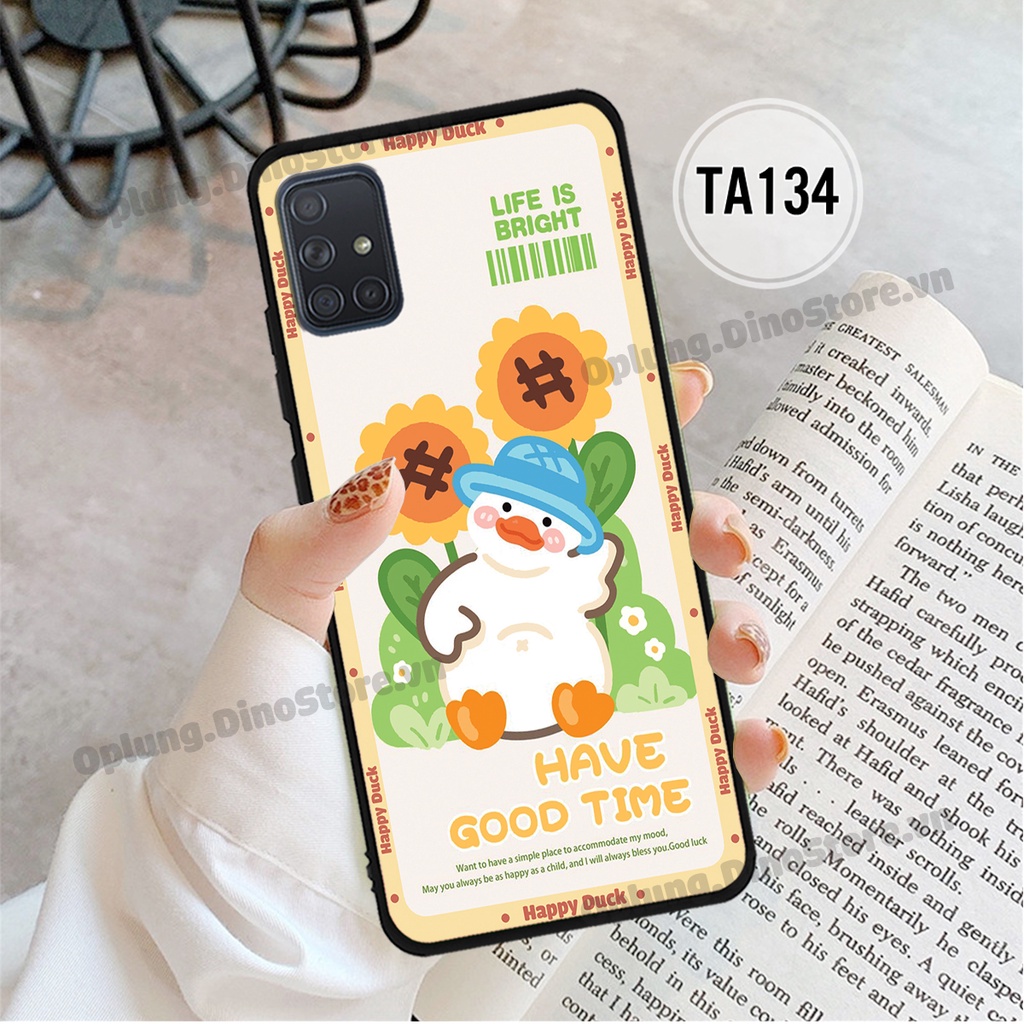 Ốp lưng Samsung A31 / A51 / A71 / M51 in hình chú vịt vui vẻ may mắn, Lucky Duck dễ thương bảo vệ camera.