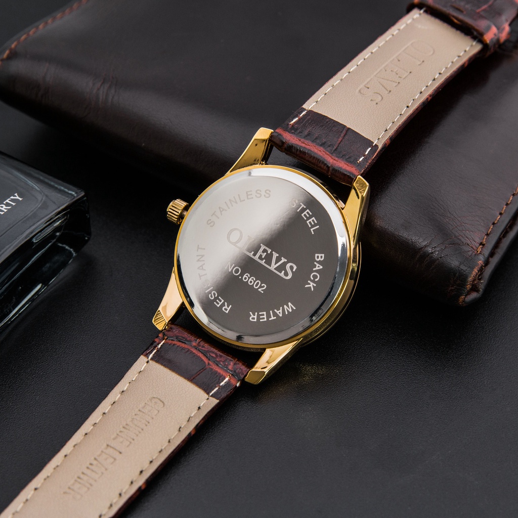 Đồng Hồ - Đồng Hồ Nam Olevs Dây Da Cao Cấp, Mặt Đính Đá Sang Trọng, Kiểu Dáng Lịch Lãm, Năng Động - Bảo Hành 12 Tháng | BigBuy360 - bigbuy360.vn