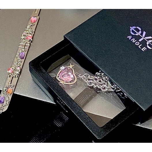 Vòng cổ Mặt Trái Tim Đính Đá Pha Lê Thời Trang Hàn Quốc