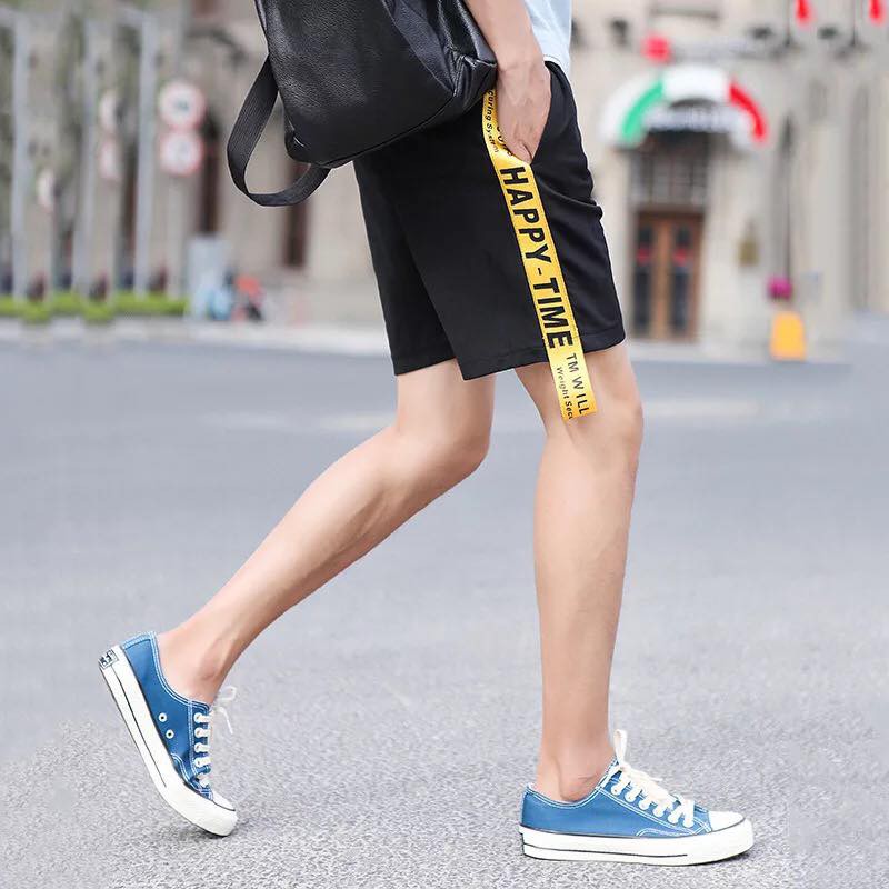 Quần short thun viền ruy băng