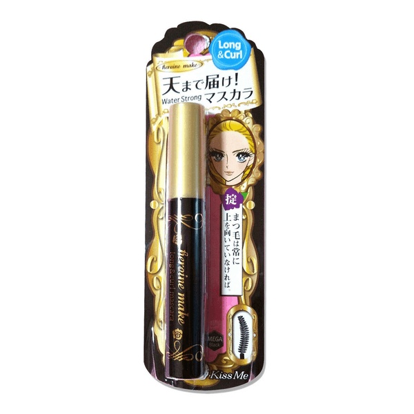 Mascara Kiss Me Make Long & Curl Water Strong Mega Black