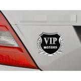 Logo nổi chữ VIP Motors màu bạc 206277 [SKM]