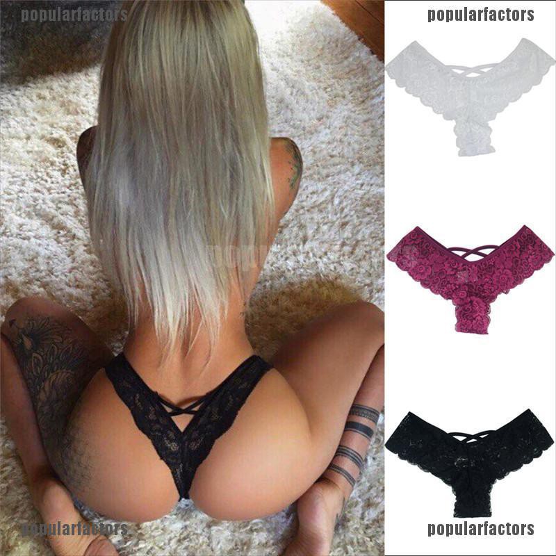 Quần Lót Ren Lưng Thấp Thiết Kế Quyến Rũ Cho Nữ