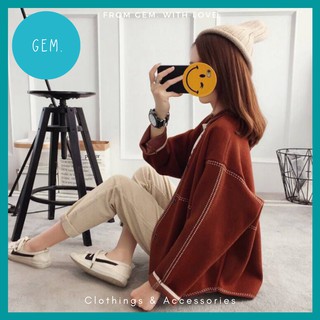 Áo khoác len sợi dệt Thu Đông