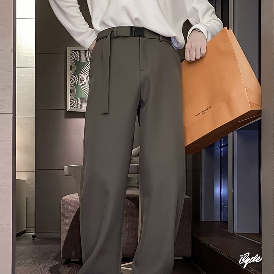 Quần ống rộng nam nữ khóa bấm City Cycle - Quần vải trơn cao cấp Unisex ống suông Local Brand | BigBuy360 - bigbuy360.vn