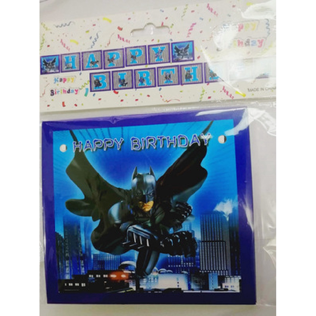 Bộ dụng cụ ăn hình Batman trang trí bàn tiệc sinh nhật cho bé
