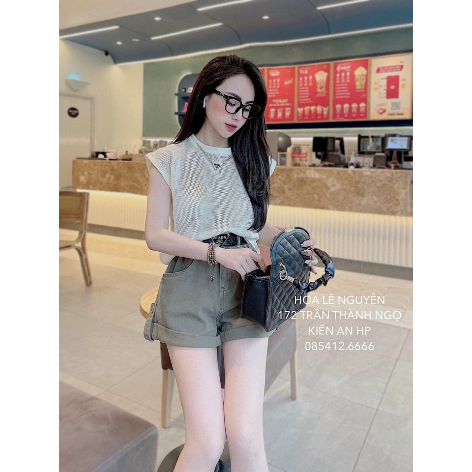 Áo Len Lưới Kèm Xích Hình Tim Ms 553