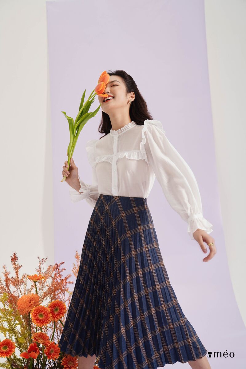 Chân Váy dài xếp ly lưng chun Lilou [MÉO SHOP] | BigBuy360 - bigbuy360.vn