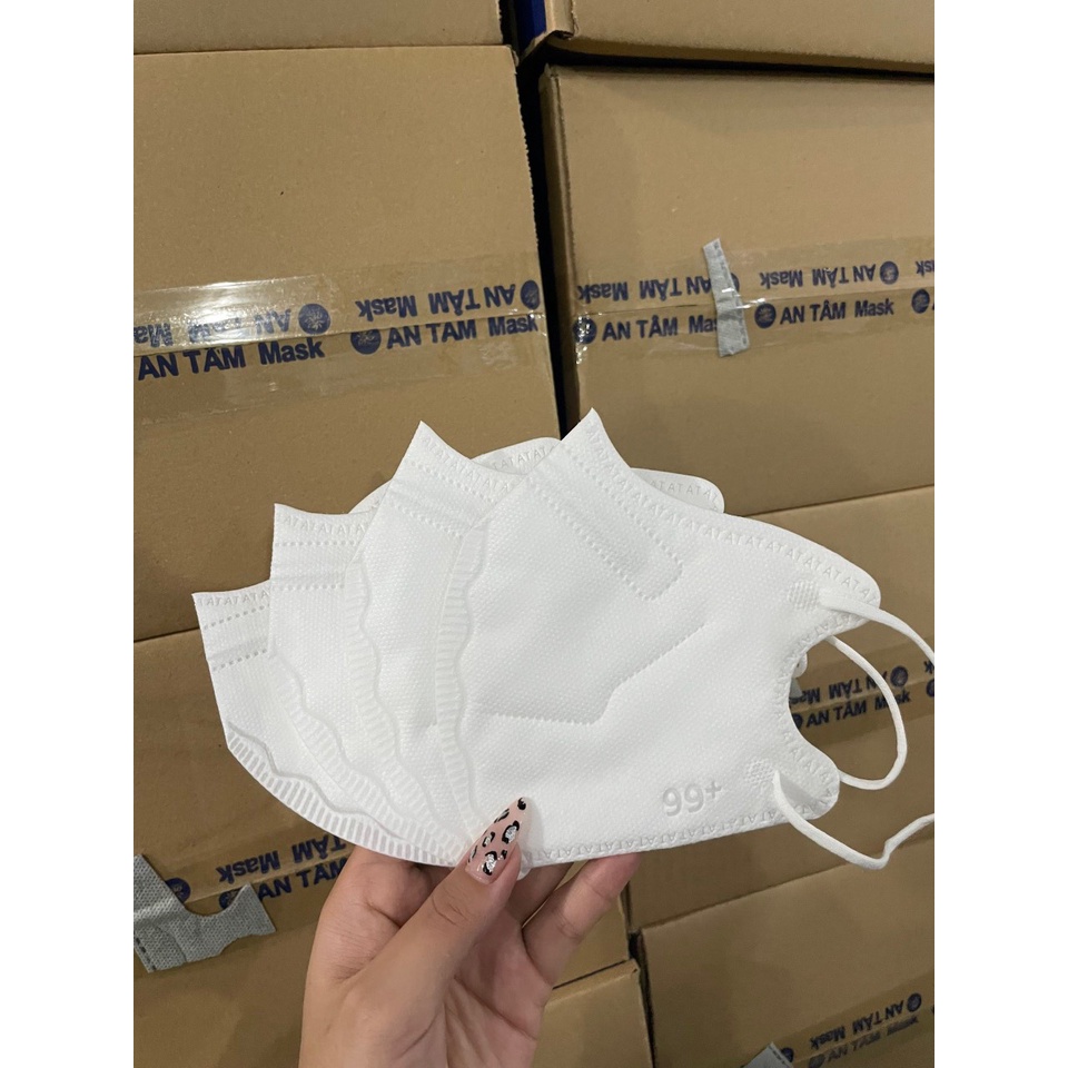 (CHÍNH HÃNG AN TÂM - KHẨU TRANG 6D) DÀNH CHO NGƯỜI LỚN, 1 MÀU TRẮNG DUY NHẤT - BAO XINH - BAO XỊN