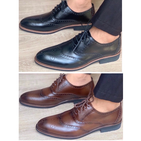 Giầy Tây Oxford Da Bò - Bảo Hành 12 Tháng