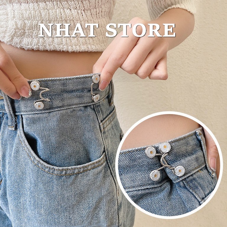 Bộ Nút Bấm Điều Chỉnh Bóp Eo Quần, Chân Váy 1 Bộ 1 Bên