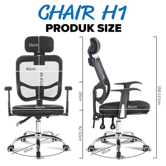 BG Ergonomic Ghế lưới văn phòng cao cấp chân xoay nghiêng ngả 135 độ Mẫu H101