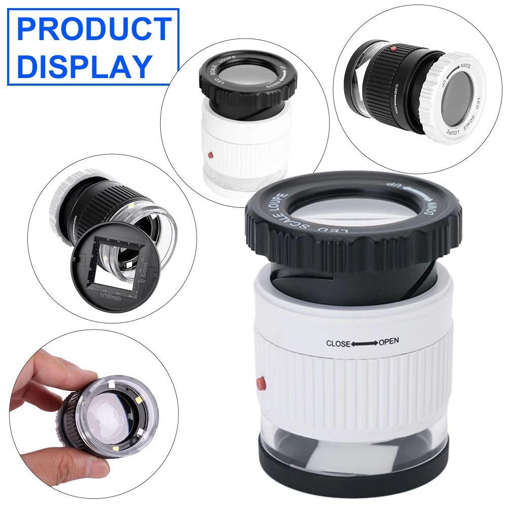 MUVAKO Loupe Kính Hiển Vi Cầm Tay Chuyên Dụng Cho Thợ Sửa Trang Sức