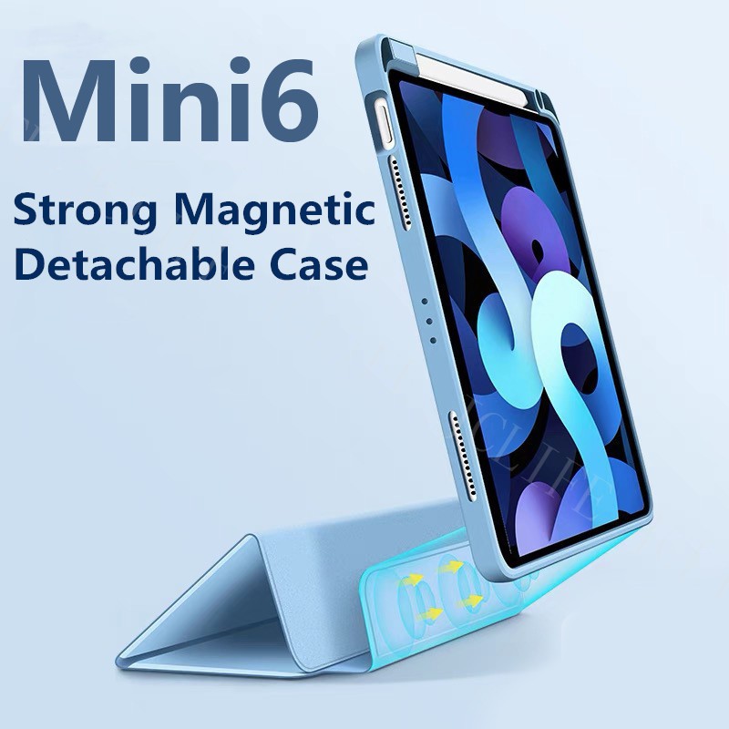 Bao Da Máy Tính Bảng Từ Tính Có Thể Tháo Rời Cho iPad Mini 6 2021 8.3 inch