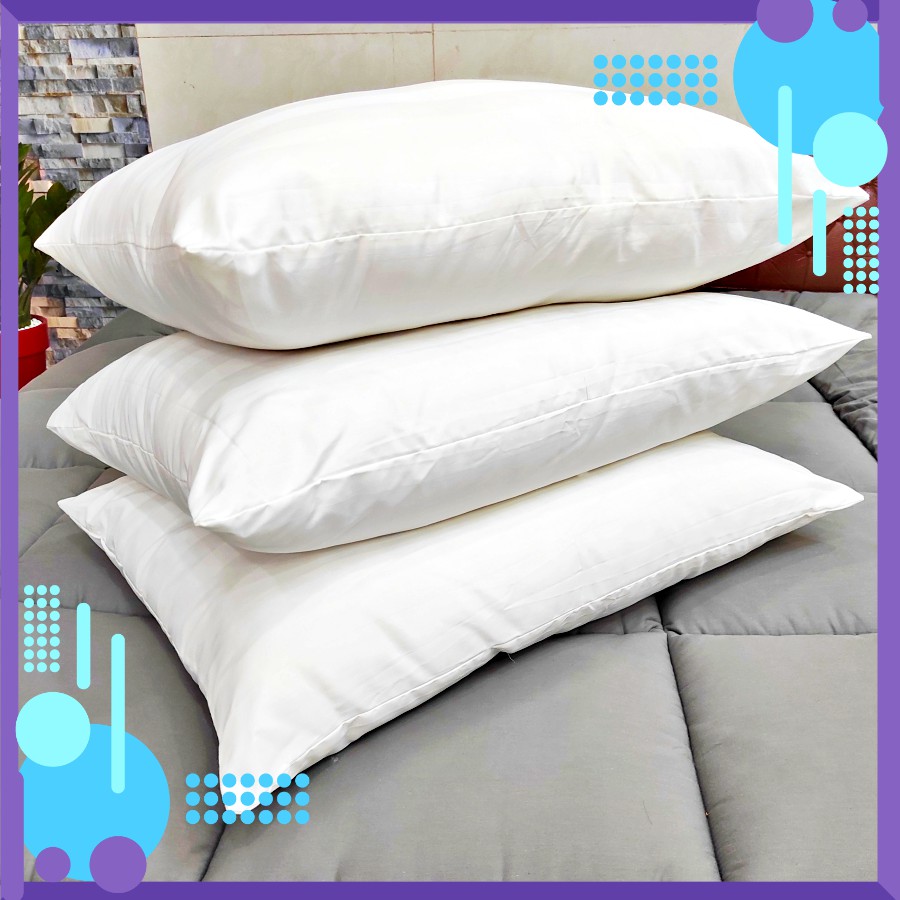 Ruột Gối Lông Vũ Microfiber Cao Cấp Chuẩn Khách Sạn 4-5 Sao Gối Lông Vũ Nhân Tạo Êm Ái, Kháng Khuẩn KT 40x60 -gLoại 1000