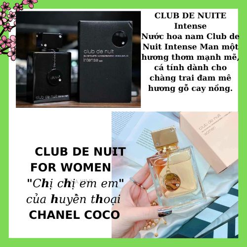 Nước hoa For Women Club De Nuit woman 105ml EDP hoa cỏ sang
