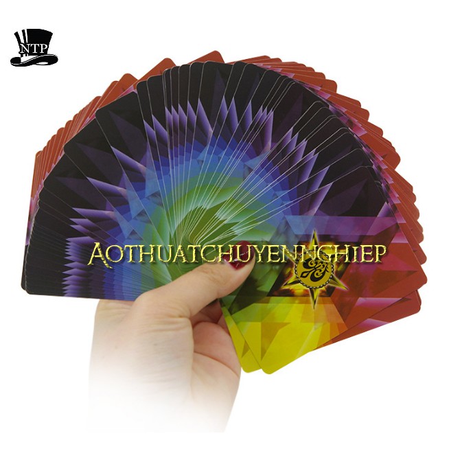 [FREE SHIP] Ảo thuật bài 4 màu - 4 Colors Deck - MANIPULATION 4 COLOR DIAMOND FANNING DECK