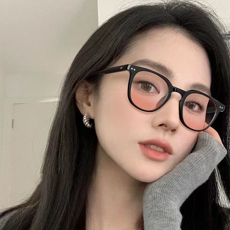 Mắt Kính Gọng Vuông Màu Đen Chống Ánh Sáng Xanh Thời Trang Cho Nữ