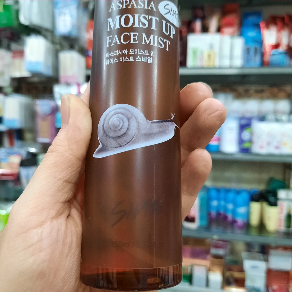 XỊT KHOÁNG TINH CHẤT ỐC SÊN MOIST UP FACE MIST SNAIL ASPASIA 150ML