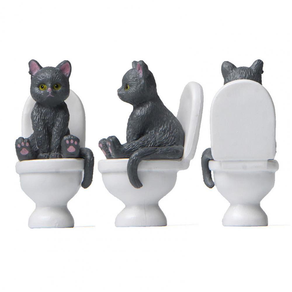 Mô hình chú mèo ngồi toilet MMULCK ngộ nghĩnh đáng yêu