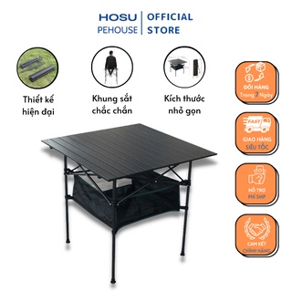 Bàn gấp gọn dã ngoại PEHOUSE mặt bàn kim loại,khung bàn phủ sơn tĩnh điện gấp gọn dễ dàng chịu tải trọng 80kg