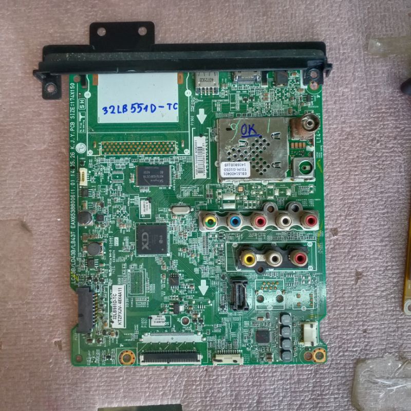 Bo mạch tivi LG 32LB551D,bo xử lý, khiển,nguồn,cáp,mắt nhận,loa