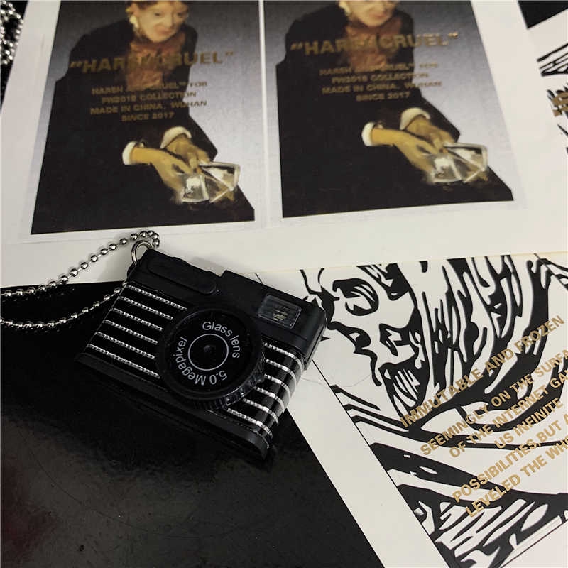 Dây chuyền 22F089 mặt hình máy ảnh flash phong cách thời trang hiphop harajuku dành cho cặp đôi nam nữ