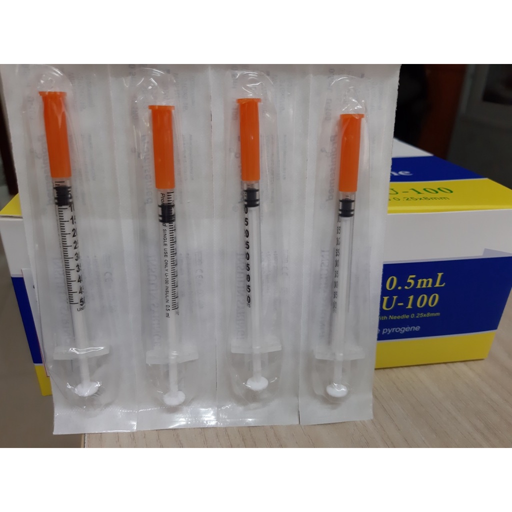 Hộp 100c Bơm Tiêm tiểu đường Promisemed 1ML-0,3ML-0,5M
