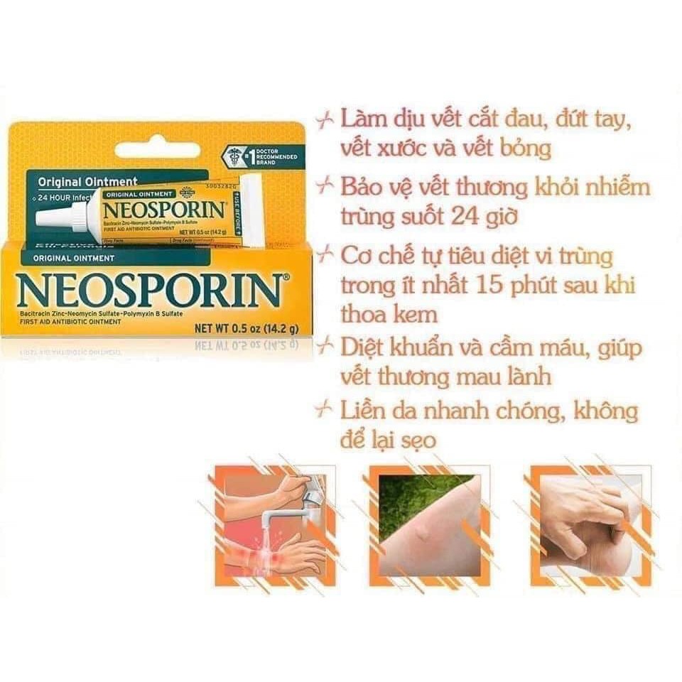 Kem Mỡ Kháng Sinh Neosporin, Xịt Sát Trùng Vết Thương Của Mỹ
